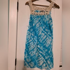 Coco Reef Blue and Cream Midi Dress
